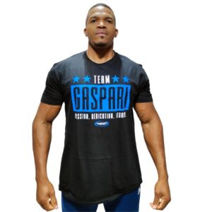 Gaspari Men's Gym T-Shirt Black Size M/L - Comfortable and Stylish Workout Shirt for Men.