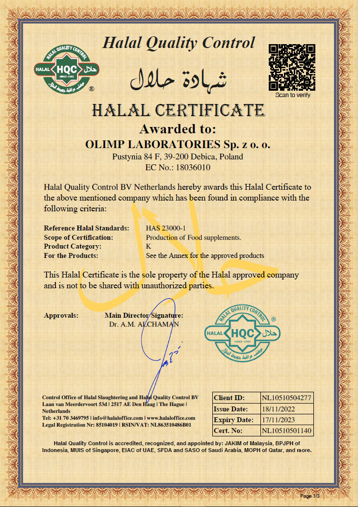 halal_certyficate_11_2023_ Olimp_nutrition
