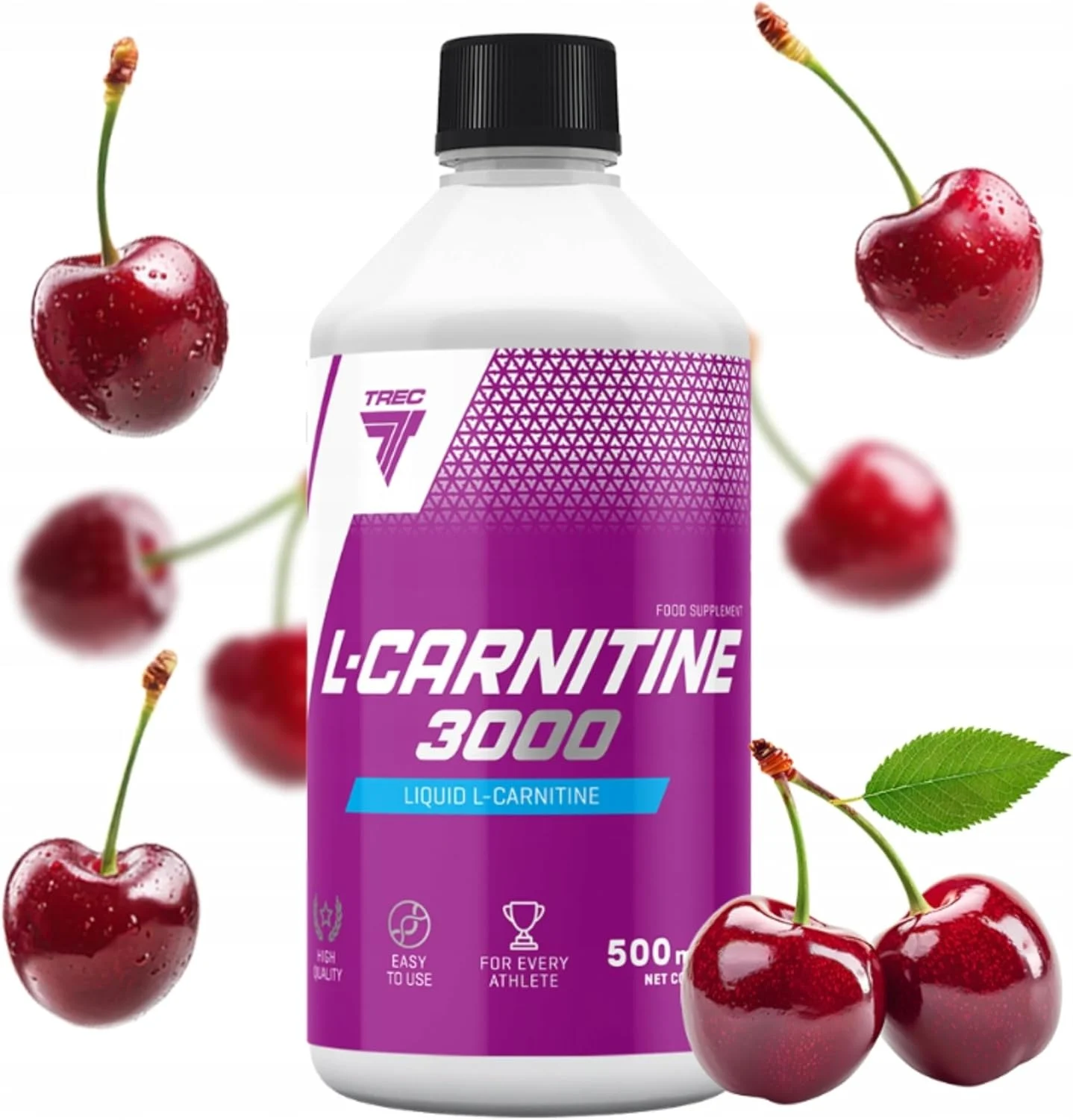 Trec Nutrition L-Carnitine 3000 500ml bottle front view – liquid L-carnitine supplement for fat metabolism and energy